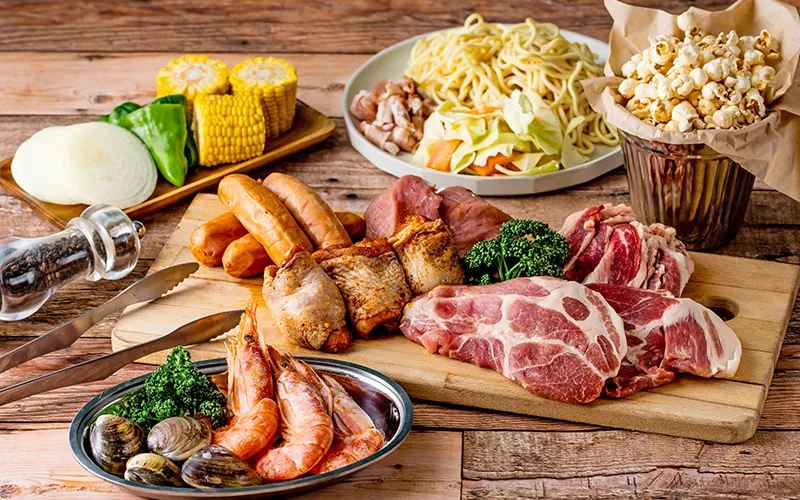 海鮮＆お肉5種プレミアムBBQプラン