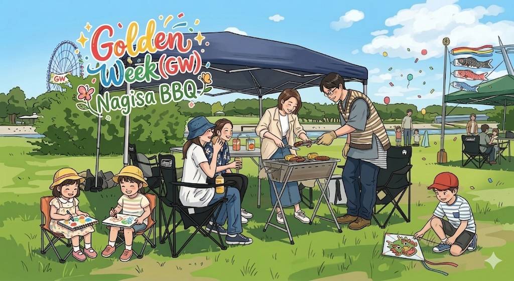 【GW家族応援】手ぶら海辺BBQプラン（乾杯ドリンク＆テント付き）