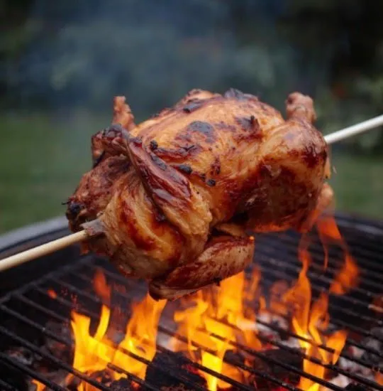 <新プラン>外はパリッ、中はジュワ~!鶏の丸焼き&BBQプラン